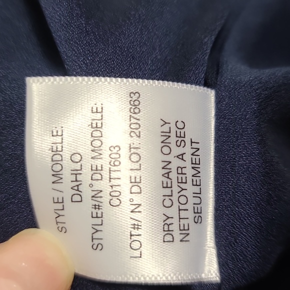 THEYSKENS' THEORY' Silk Midnight Blue Mini Dress Size US 6 EUR 40 - Picture 4 of 16